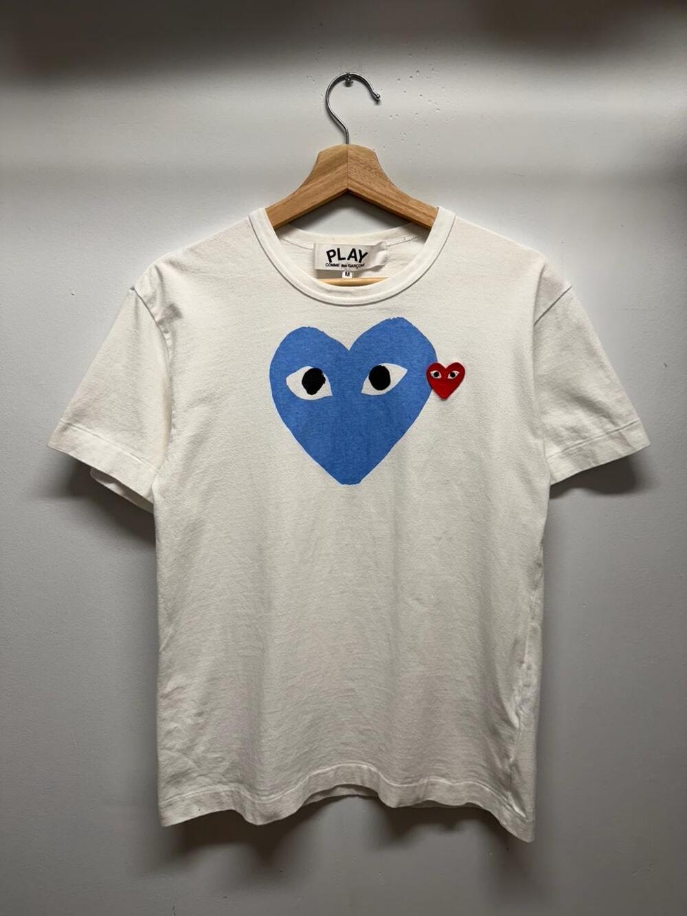 PLAY Comme des Garçons Blue Heart Print Tee